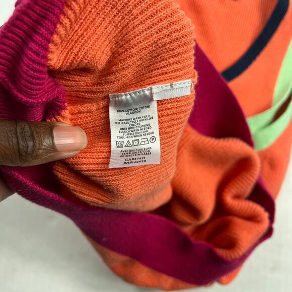 LOFT Sleeveless Sweater Tank Colorblock Casual Preppy Knit Work Pullover MEDIUM - Picture 8 of 10